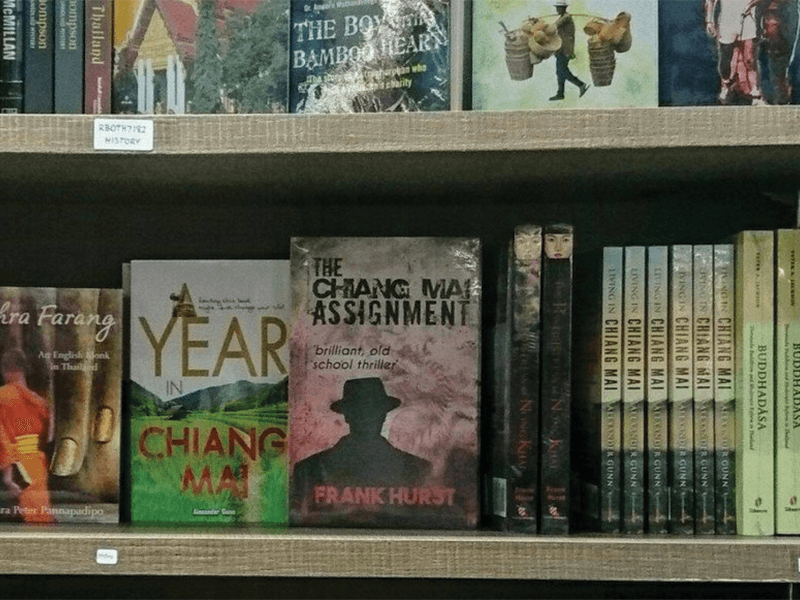Books On Bookshelf In Bookshop In Thailand